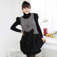 韩都衣舍韩国女装圆领无袖背心连衣裙TK2051