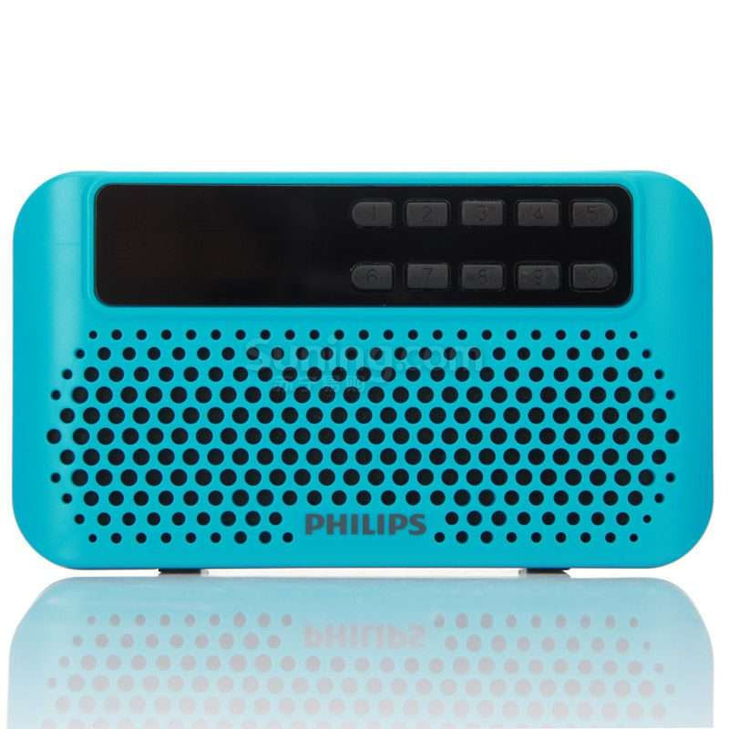 飞利浦(PHILIPS) SBM120BLU/93 便携式插卡音响 FM收音机（蓝色）