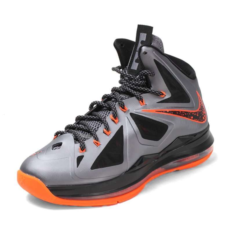 NIKE耐克 2012新款男子LEBRON X XDR高帮篮球鞋543645-001灰色40