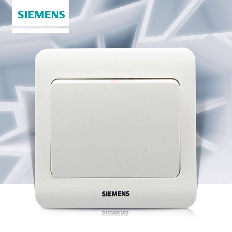 西门子(SIEMENS)开关插座面板单控式1个键开关86型远景雅白家用电源开关一开单控开关5TA0201-1CC1