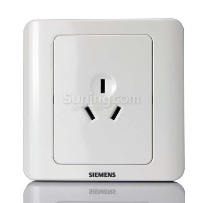 【插座 】西门子远景雅白色三孔插座5UB01001CC1【价格 图片 品牌 报价】-苏宁易购