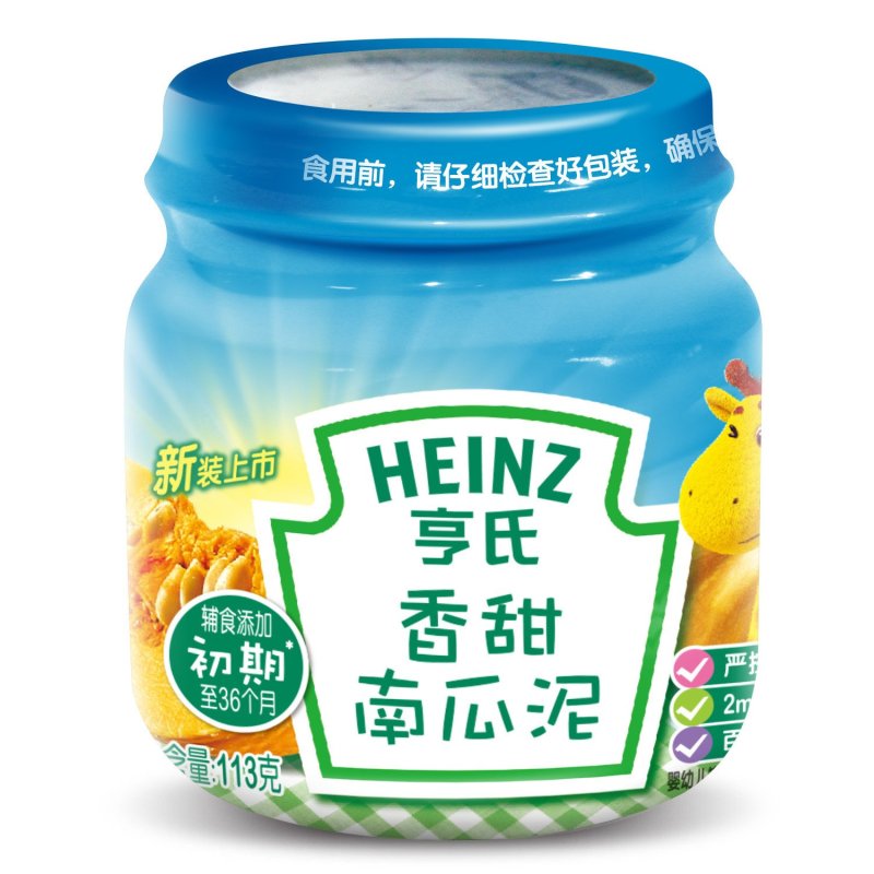 亨氏(Heinz)香甜南瓜泥113g/瓶