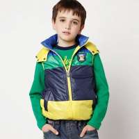 童壹库<em>男童</em>双面穿<em>棉马甲</em>KVCE095101浓黄拼