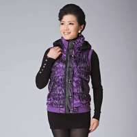 <em>千仞岗</em>中老年<em>女士羽绒服马甲</em>1601 紫 160/84【