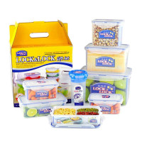 乐扣乐扣塑料保鲜盒便当盒饭盒餐盒 盒子8件套