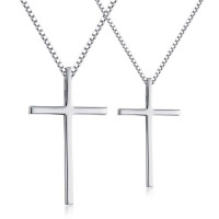 银斯妮 925纯银情侣饰品 虔诚十字架B款一对价 纯银项链 浪漫热恋礼物情侣吊坠【报价大全、价格、商铺】-苏宁易购开放平台
