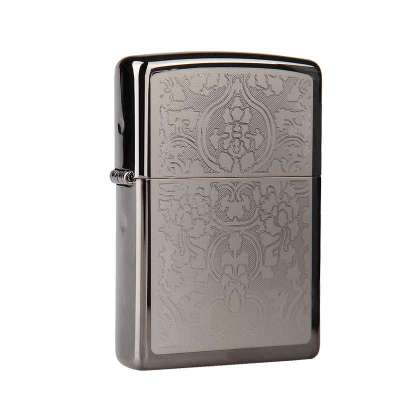 黑冰东方抽象花纹284 20新款zippo 之宝zippo纯银打火机