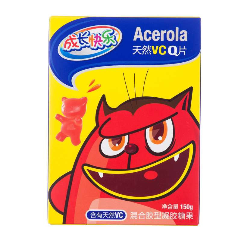 养生堂成长快乐Acerola天然VC Q片混合胶型凝胶糖果（含有天然VC）150G