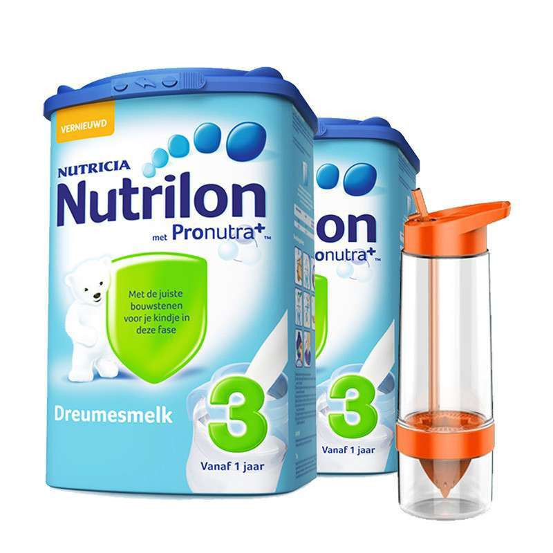 Nutrilon诺优能 幼儿配方奶粉 3段 (800g*2+美韩活力柠檬杯)(荷兰原装进口)