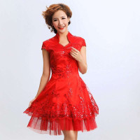 黛米琦2013最新款旗袍 结婚 新娘结婚礼服 敬酒