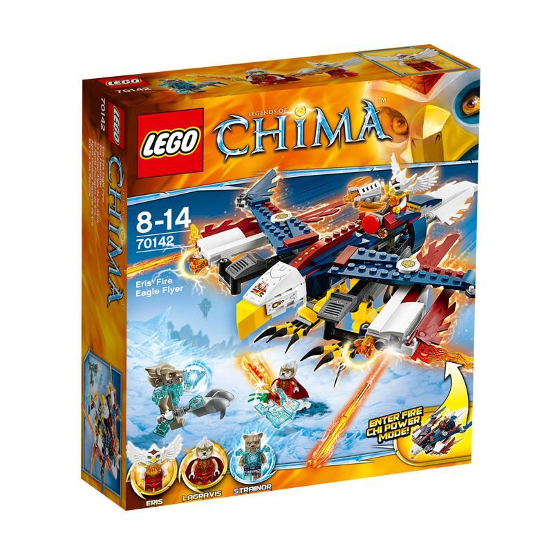 LEGO 乐高气功传奇系列早教拼插玩具 鹰杰斯的烈焰鹰隼飞行机L70142