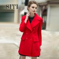 SITI 新款品牌正品欧美女式羊毛呢大衣女 欧洲