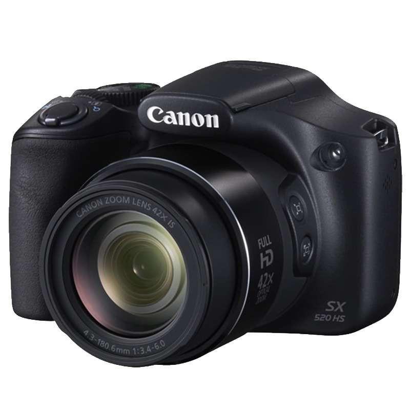 佳能（Canon） 数码相机 PowerShot SX520 HS（黑）+大白熊相机软包