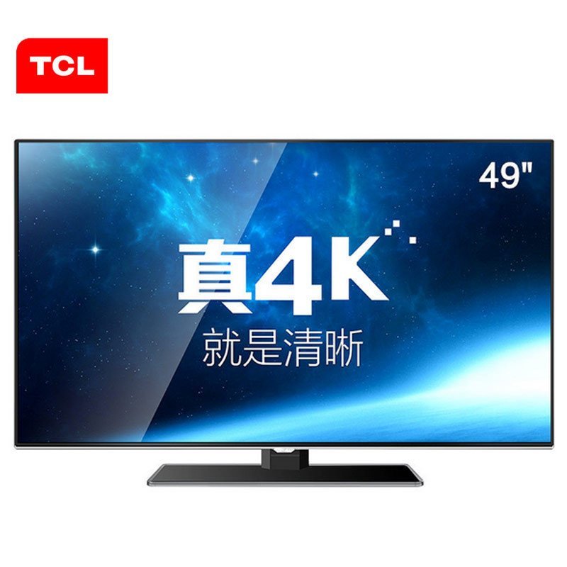 TCL D49A561U 49英寸 超高清4K安卓4.2内置WIFI智能云电视（黑色）