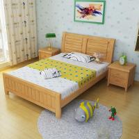床 单人床 高档实木儿童床 多尺寸橡木床1.2米