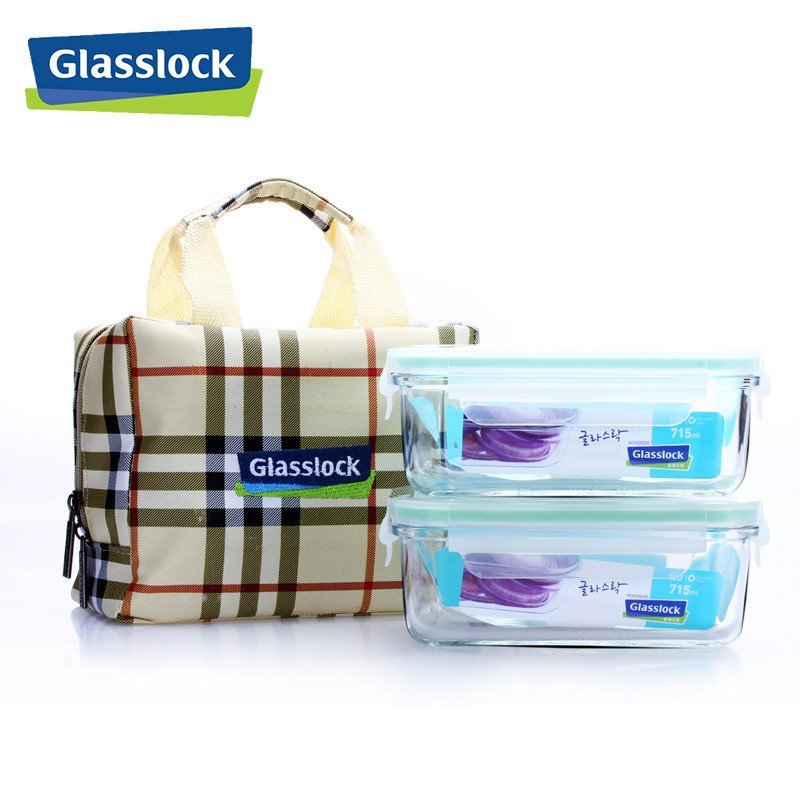 GLASSLOCK/三光云彩 钢化耐热玻璃保鲜盒 两件套装 GL23 GL23