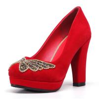 柯莉特鞋靴时尚女鞋2015甜美新娘鞋高跟粗跟