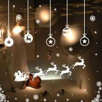 圣诞吊饰装饰贴纸 雪花贴纸店铺 玻璃贴纸橱窗