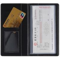 史泰博 办公用品 得力 高级仿皮 票据 支票夹 黑