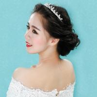 水舞新娘原创结婚发箍皇冠精致锆石婚纱头饰短
