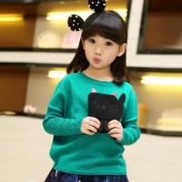 布奇酷童装 女童毛衣 春秋新款卡通图案儿童针