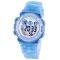 PASNEW百圣牛防水儿童表 学生电子手表 LED手表果冻手表 运动手表 计时手表 淡蓝