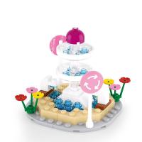 小鲁班 开心<em>小镇</em>拼装积木 <em>女生版</em>粉色梦想拼插