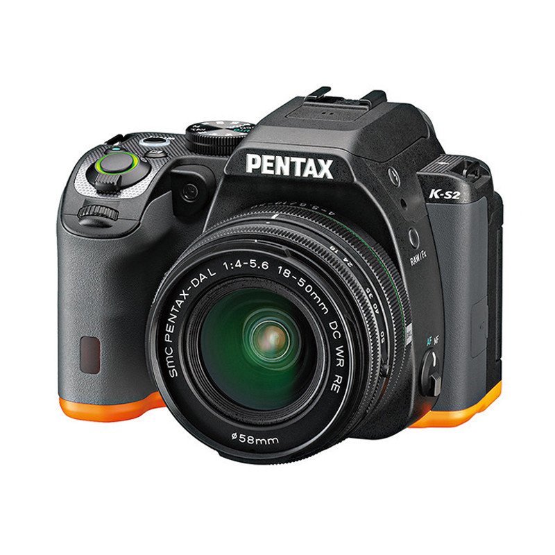宾得(PENTAX)单反套机 K-S2 (18-50mm)镜头 黑橙色