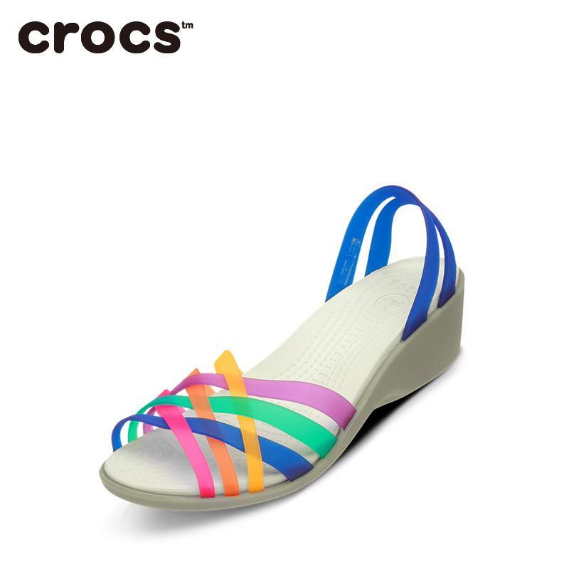 crocs官方旗舰店  包邮crocs卡骆驰女鞋 赫瑞绮夏日潮流女凉鞋坡跟女