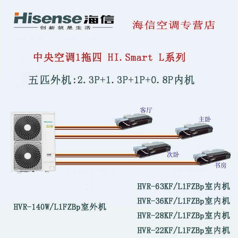 海信(hisense)中央空调hvr-140w/l1fzbp家用中央空调一拖四风管机