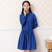 2015夏装新款韩版文艺复古森女系长袖棉麻衬
