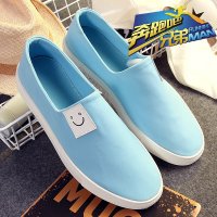 奔跑吧兄弟跑男同款丝绸面套脚乐福鞋透气一脚