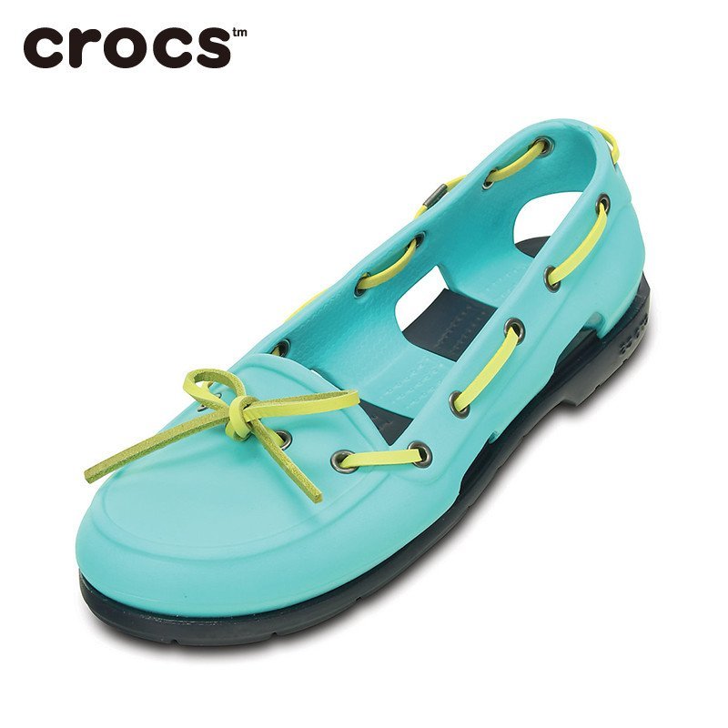 包邮crocs卡骆驰女鞋 潮流海滩帆船鞋沙滩鞋平跟鞋凉鞋单鞋14261 浅