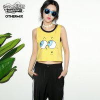 预七格格2015夏季女装新款海绵宝宝无袖T恤可