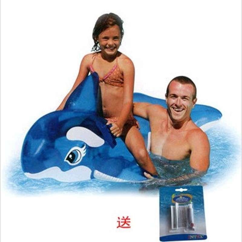 列】美国INTEX58523透明蓝鲸坐骑 水上座骑 