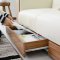 奥古拉 日式简约时尚多功能小户型沙发床 折叠沙发床 双人皮艺沙发床组合 客厅两用沙发 225PU PU皮-咖色