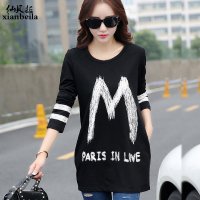 仙贝拉2015新款秋装新款时尚长款T恤 潮流逛