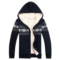 圣维澳 2015新款开衫毛衣男士外套秋冬装连帽