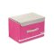 艾格调单盖腹膜可洗收纳箱 整理箱有盖 淋膜防水防潮 大号：粉红色