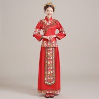 时光叙 中式婚礼秀禾服新娘嫁衣孕妇大码结婚