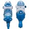 美洲狮（COUGAR）MZS868PS可调闪光儿童全套装轮滑鞋溜冰鞋旱冰鞋 M(34-37码) 蓝色+护具+头盔