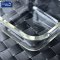乐扣乐扣(Lock&Lock)格拉斯耐热玻璃 微波炉可直接加热使用玻璃保鲜盒便当盒 650ml圆