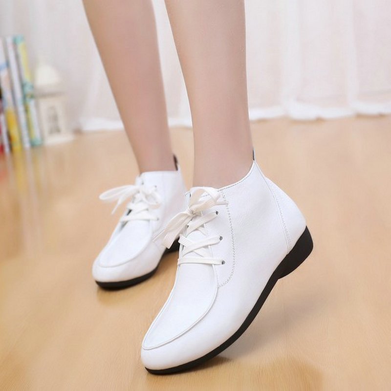 【艾范达系列】2015冬季中老年棉皮鞋真皮平