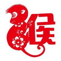 猴个性一百猴年剪纸 新年贴画塑料剪纸