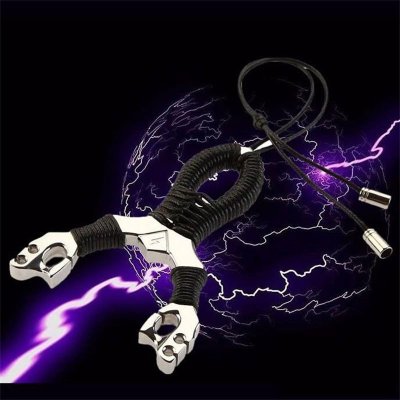 王氏雷神直板卡球传统两用不锈钢镜面弹弓带皮