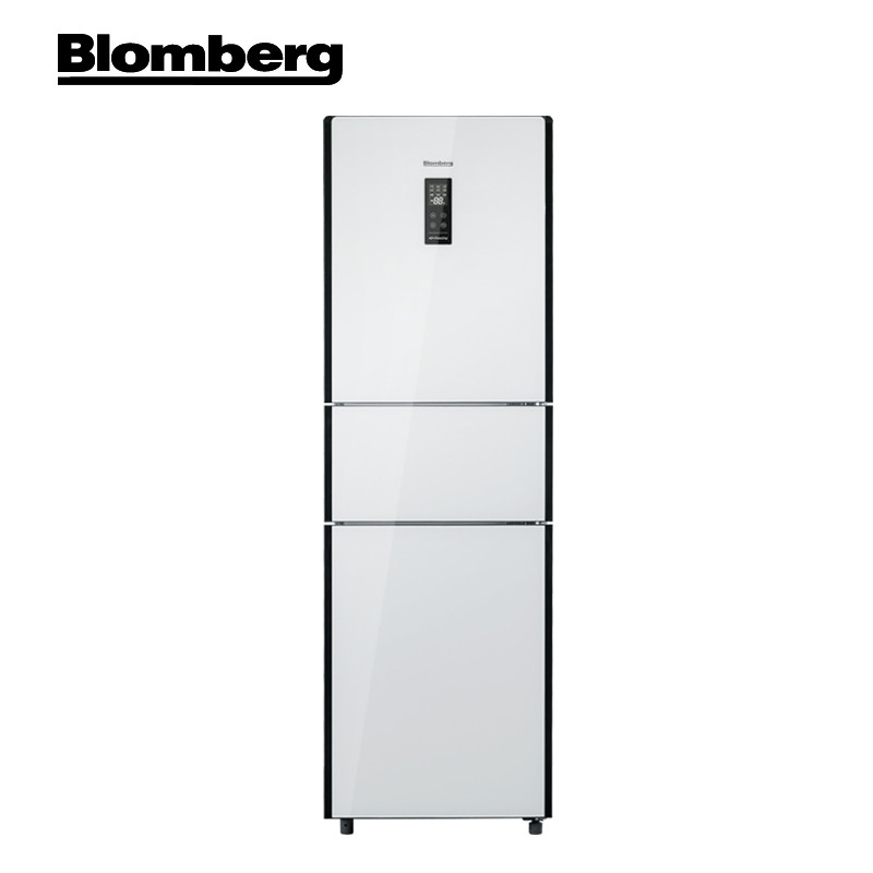 博伦博格/blomberg krd231xgb 231升电脑一级节能家用玻璃三门冰箱
