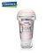 Glasslock 三光云彩 玻璃运动水杯 随身杯带盖情侣水杯 韩国进口创意水杯 PC818R 450ml 粉红色