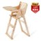 萌小孩宝宝餐椅儿童餐椅实木婴儿餐椅儿童餐桌椅可折叠便携式座椅宝宝餐椅 清漆色