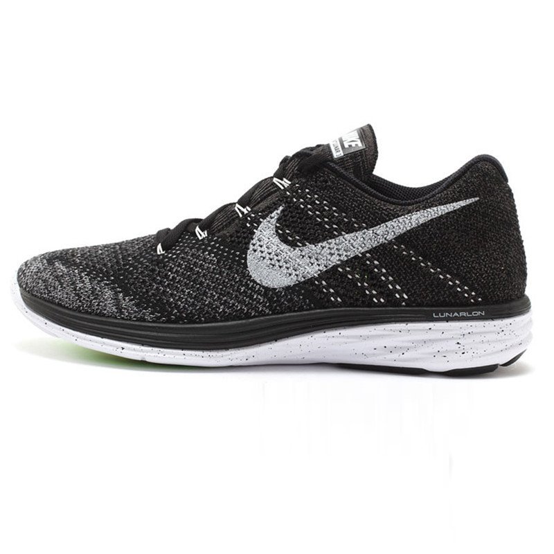 耐克男鞋2016新款 3登月时尚跑步鞋透气FLYKNIT LUNAR休闲鞋运动鞋698181 698181-010 38.5码