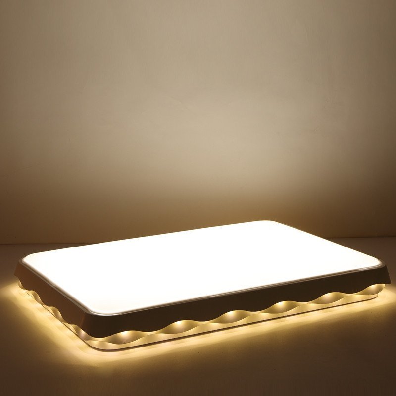 光宇照明led客厅吸顶灯 客厅灯具长方形灯饰现代简约 中长方36w_单色